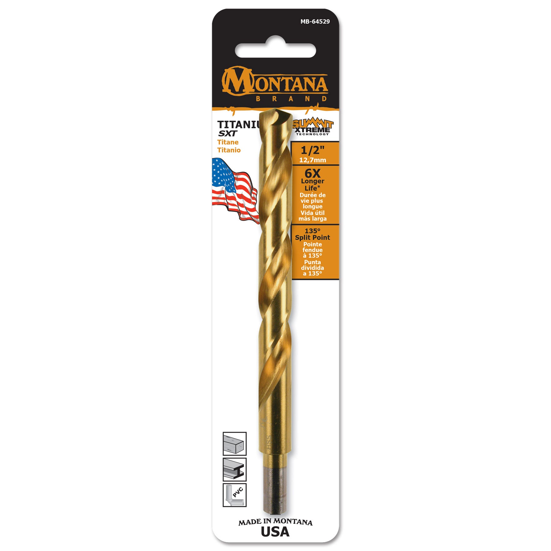 Titanium Coated Round Shank Drill Bits