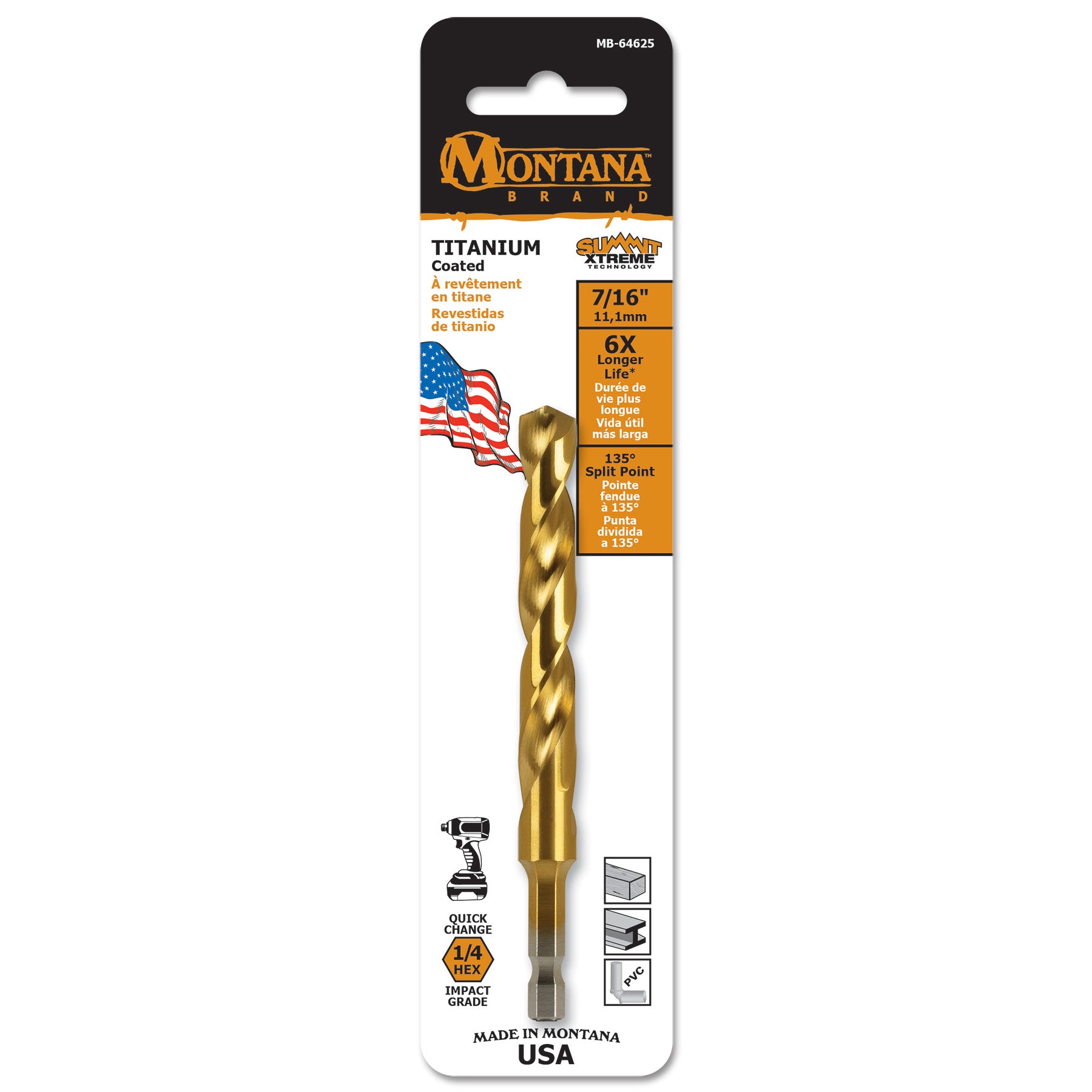 Titanium Coated Hex Shank Drill Bits