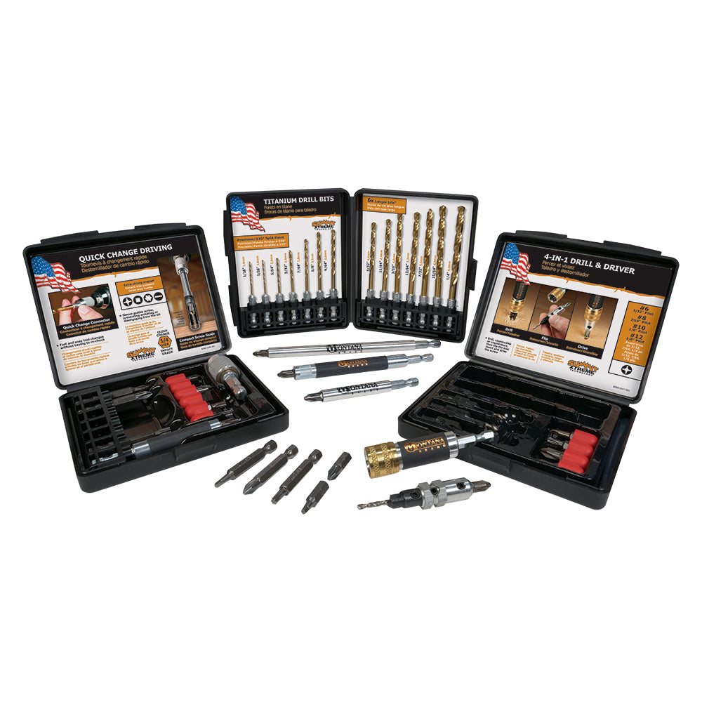 Montana Brand 45pc drill and drive set out of packaging
