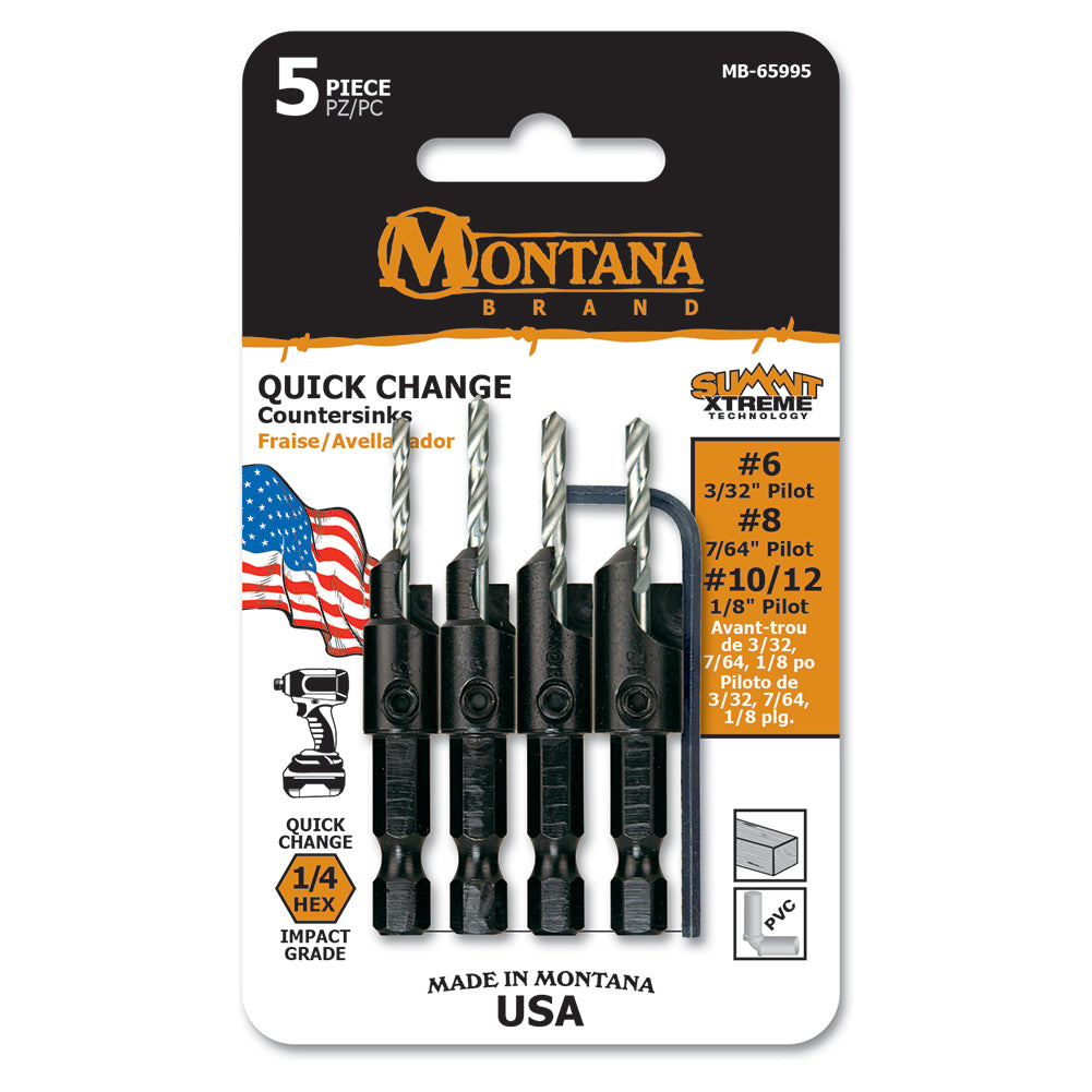 5pc Quick Change Countersink Set