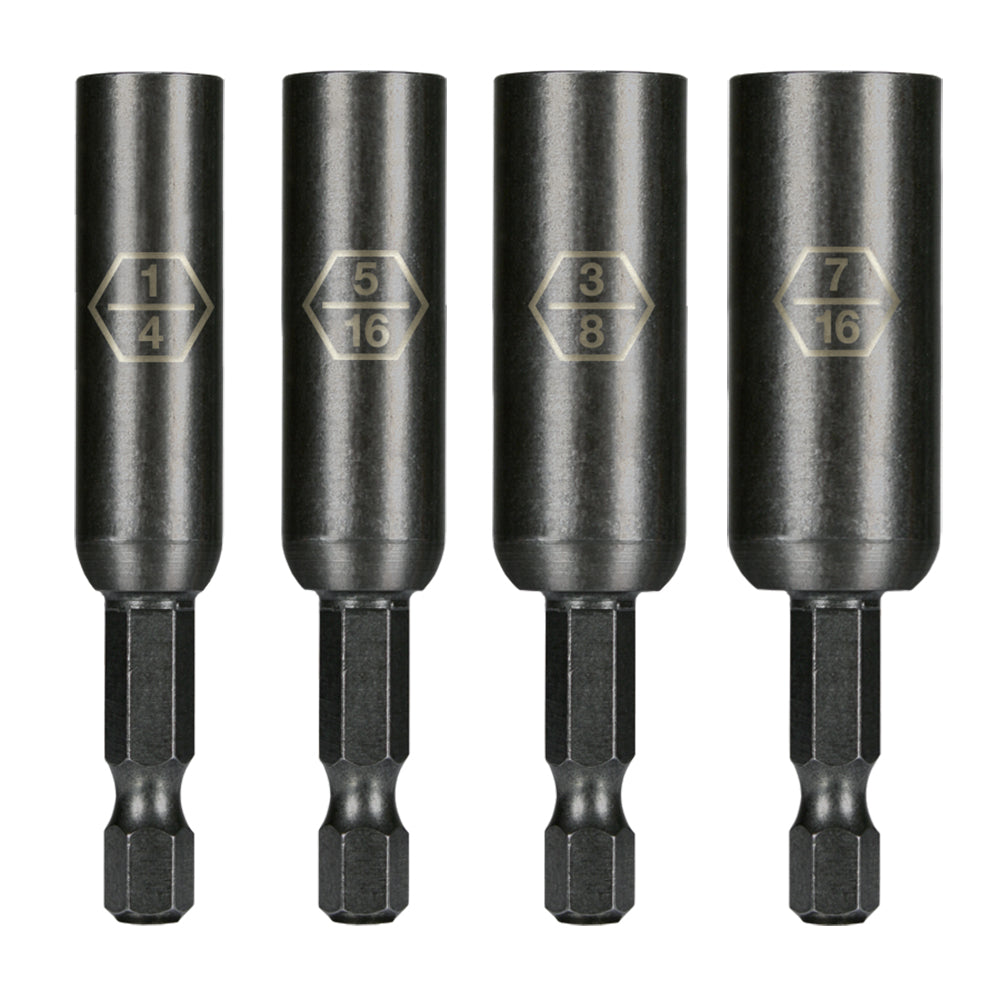 4pc Extended Magnetic Nut Driver Set - Montana Brand Tools – Made in USA